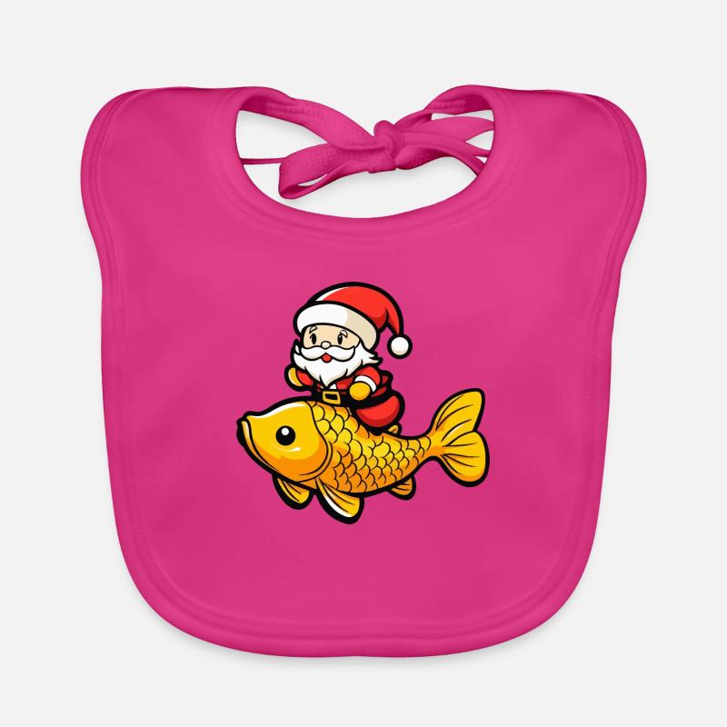 Goldfische Weihnachtsmann Baby Bio-Lätzchen