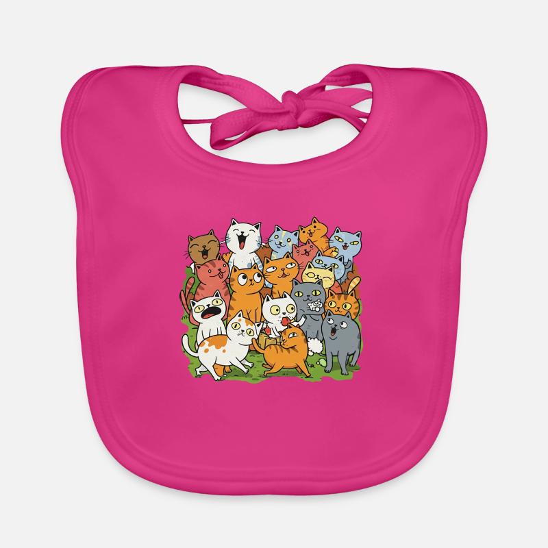 Beaucoup de chats heureux Bavoir bio Bébé