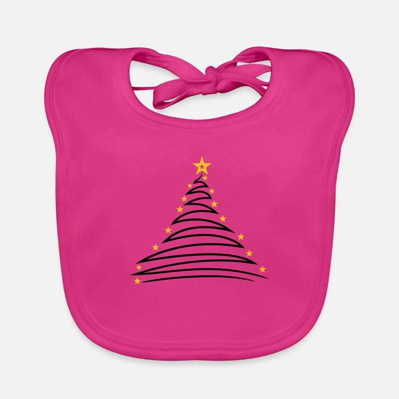 fir tree christmas tree fir star merry chris Organic Baby Bibs