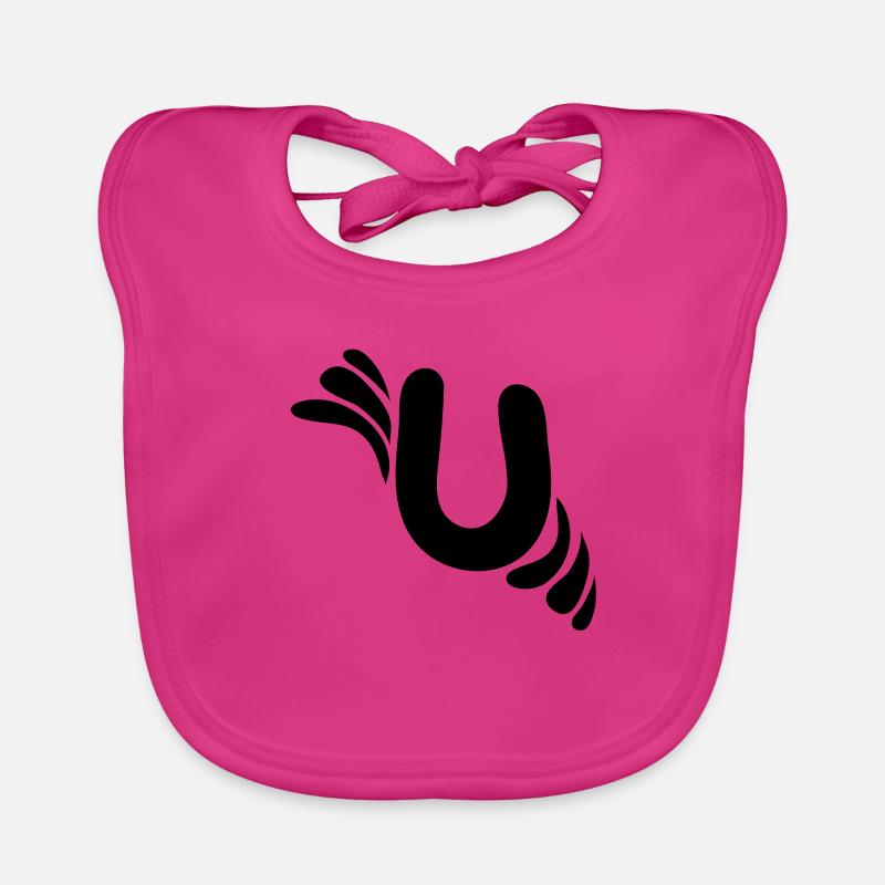 Letter U & Pattern Organic Baby Bibs