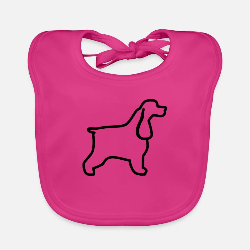 Plan cocker anglais Bavoir bio Bébé