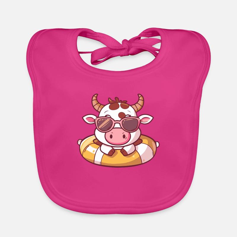 Cow Comic Cool Organic Baby Bibs