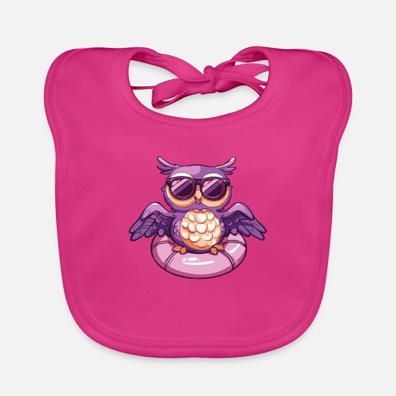 Eule Comic Cool Baby Bio-Lätzchen