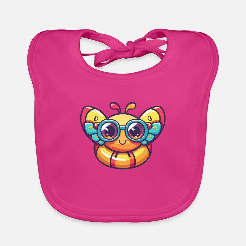 Butterfly Comic Cool Organic Baby Bibs
