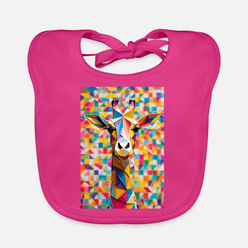 Rainbow Giraffe Organic Baby Bibs