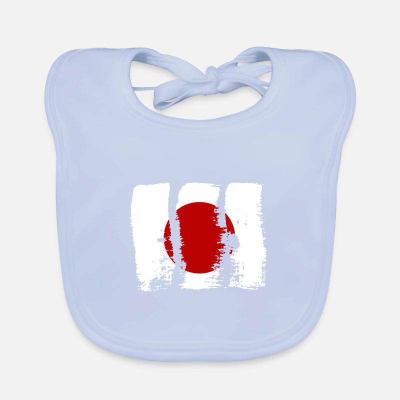 Drapeau du Japon utilisé Look Nihon Drapeau japonais Bavoir bio Bébé