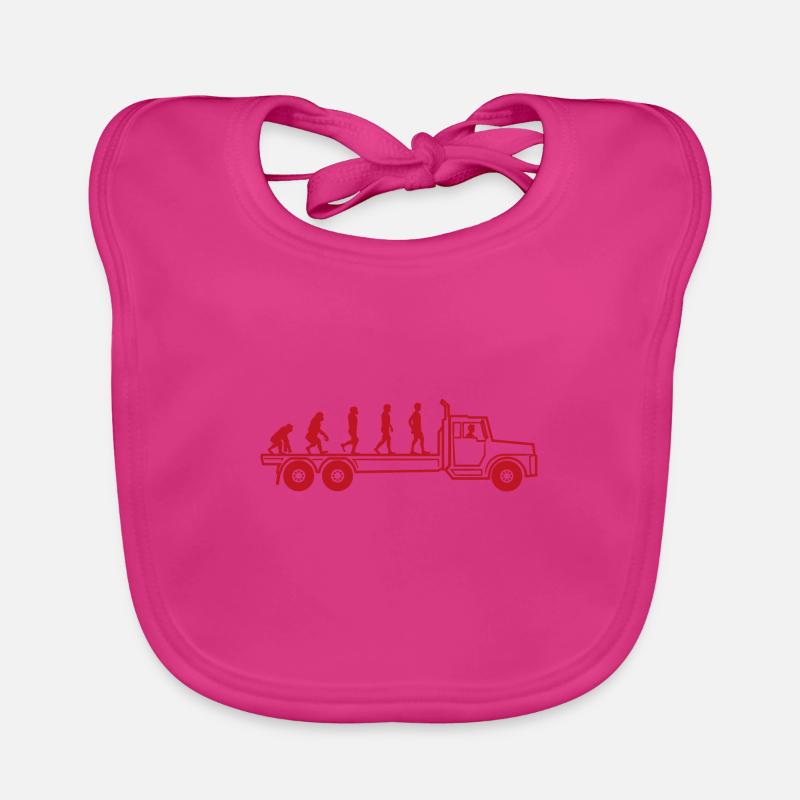 Evolution camion chauffeur professionnel cadeau Bavoir bio Bébé