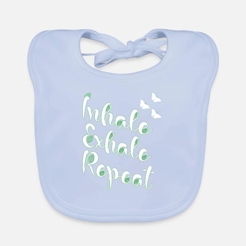 Inhalez expirez répéter la méditation de yoga Bavoir bio Bébé
