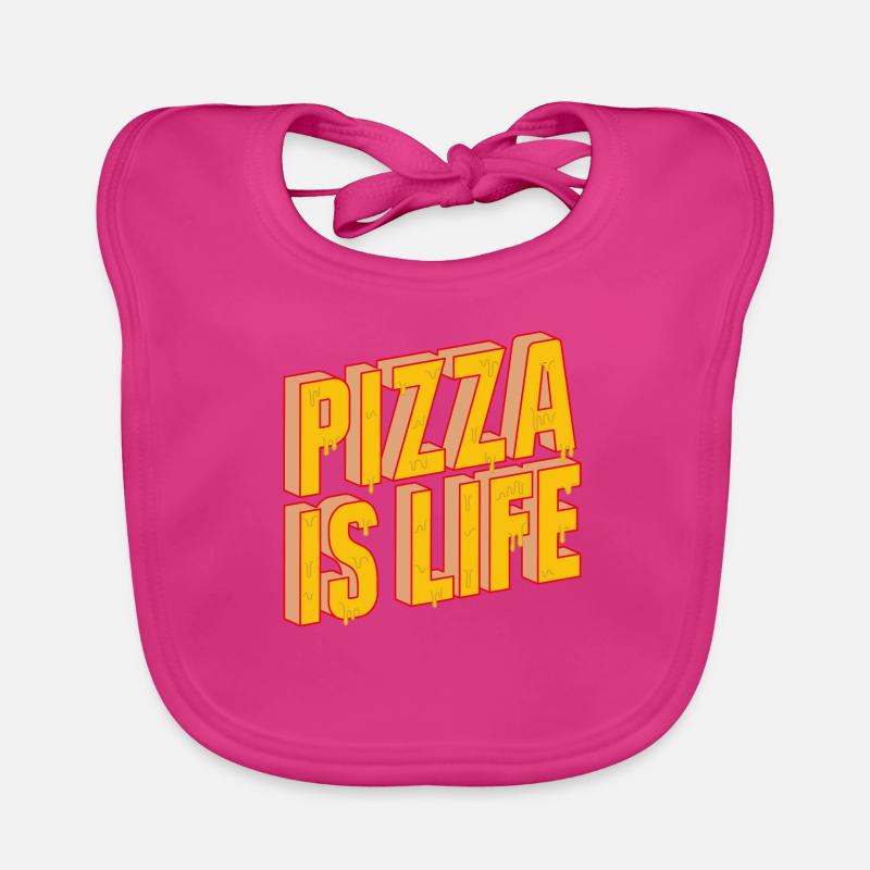 Pizza Is Life Baby Bio-Lätzchen