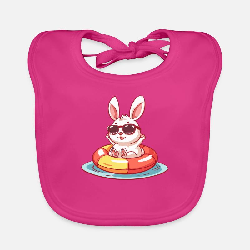 Bunny Comic Cool Organic Baby Bibs