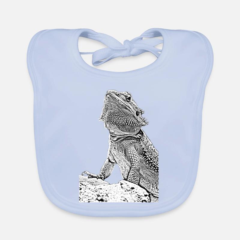 Bartagamen die Echse Baby Bio-Lätzchen