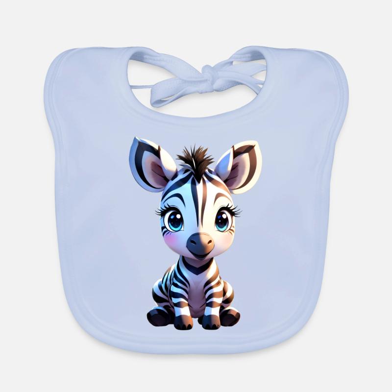 Mignon bébé zèbre isolé Bavoir bio Bébé