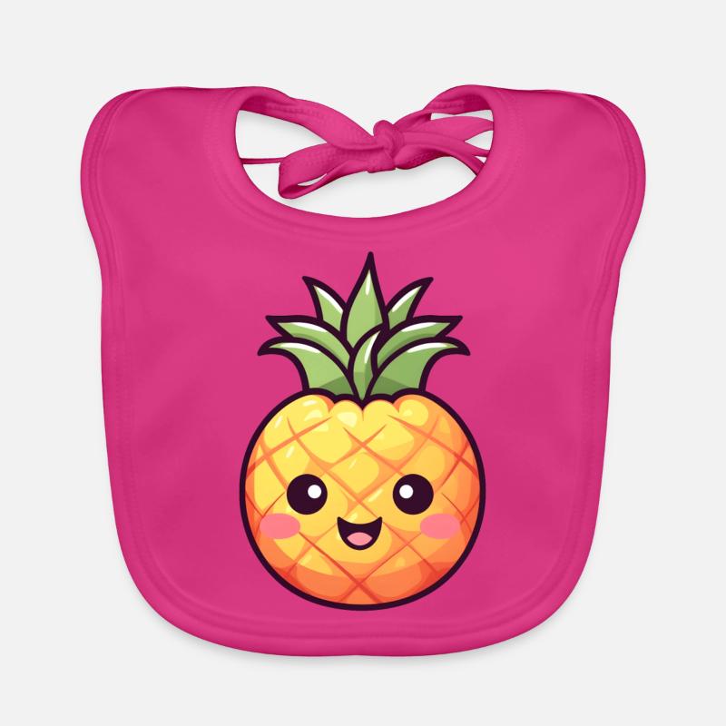Kawaii Ananas Version 4 Baby Bio-Lätzchen