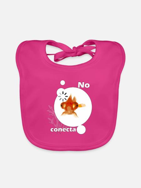 Goldfisch lustig 2 - Baby Bio-Lätzchen - Fuchsia