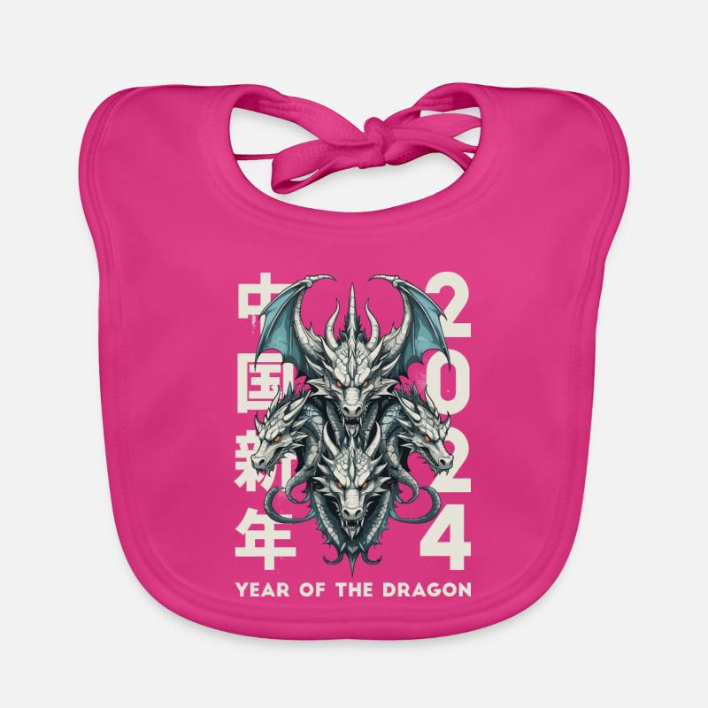 Dragons chinois Bavoir bio Bébé