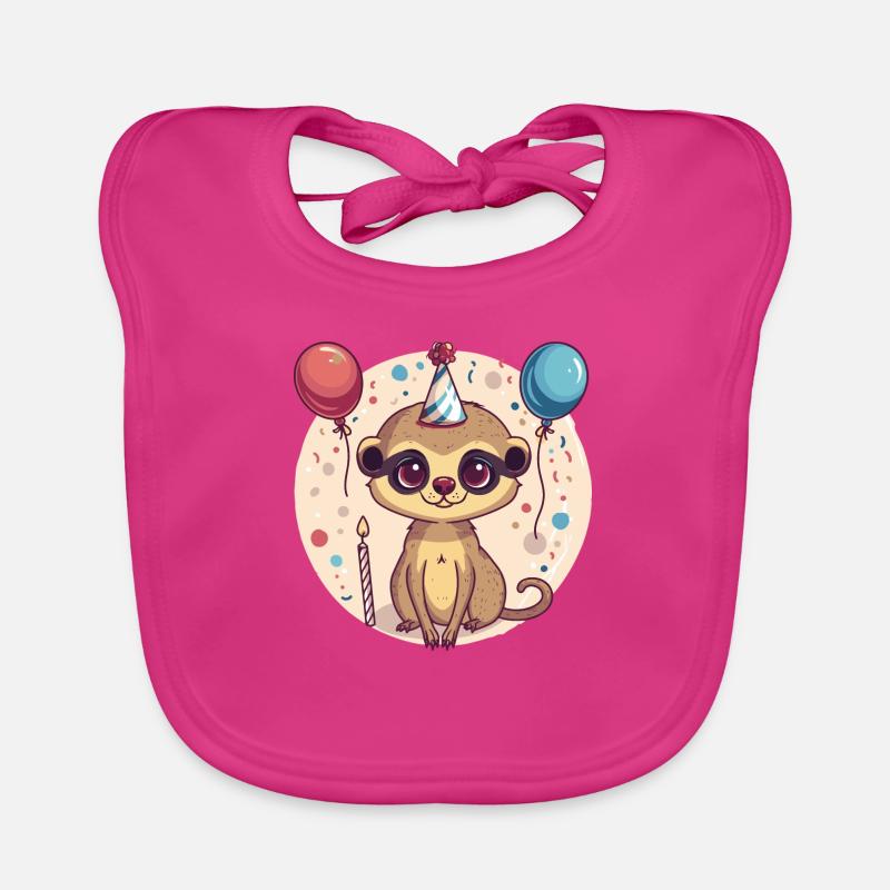 Suricate Anniversaire Bébé Bavoir bio Bébé
