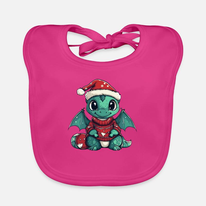 Bande dessinée Dragon Noël Bavoir bio Bébé