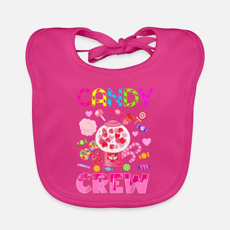 Candy Crew Decorations Sweetie Candy Squad - Baby Bio-Lätzchen - Fuchsia