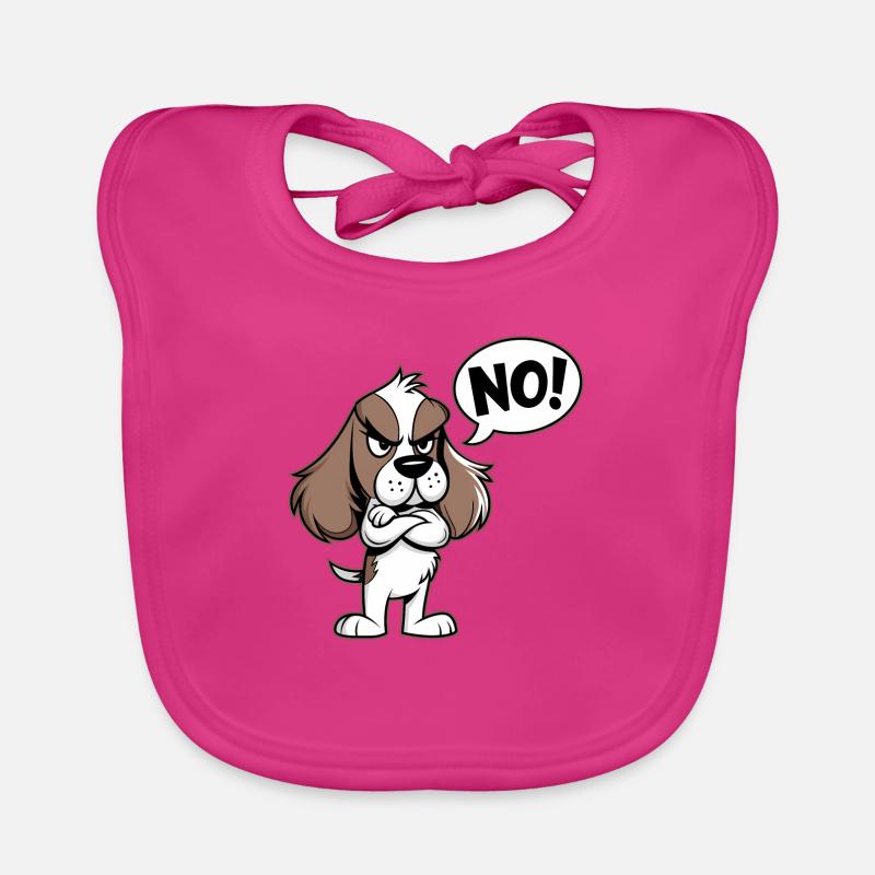 Cocker Spaniel sagt "Nein! Baby Bio-Lätzchen