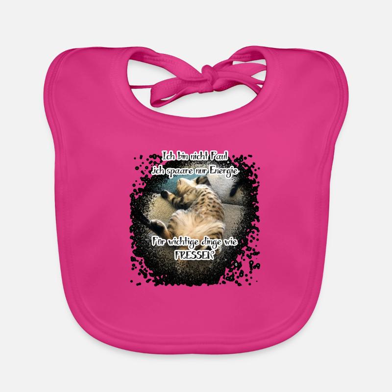 Faule Katze Baby Bio-Lätzchen