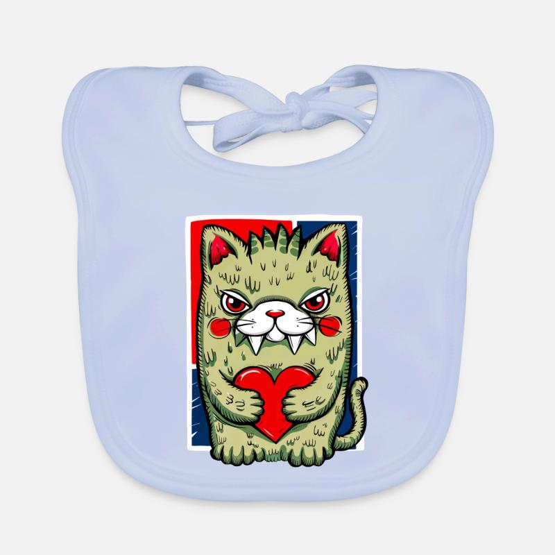 Chat fou Bavoir bio Bébé
