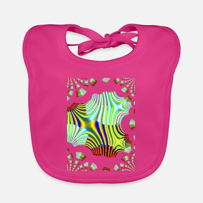 Psychedelische Neonwellen Muster Baby Bio-Lätzchen