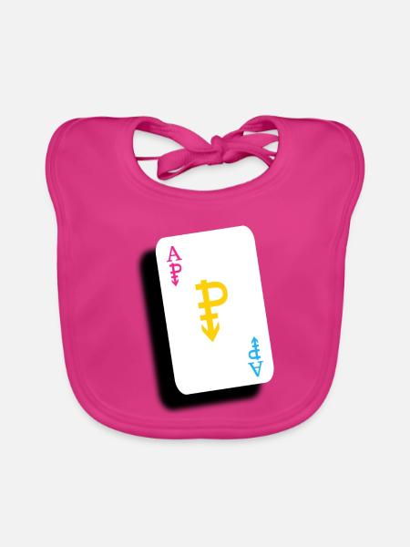Das Ass der Pfannen - Baby Bio-Lätzchen - Fuchsia - Vorne