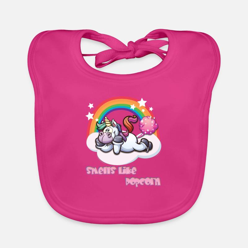 Licorne péter - sent le pop-corn Bavoir bio Bébé