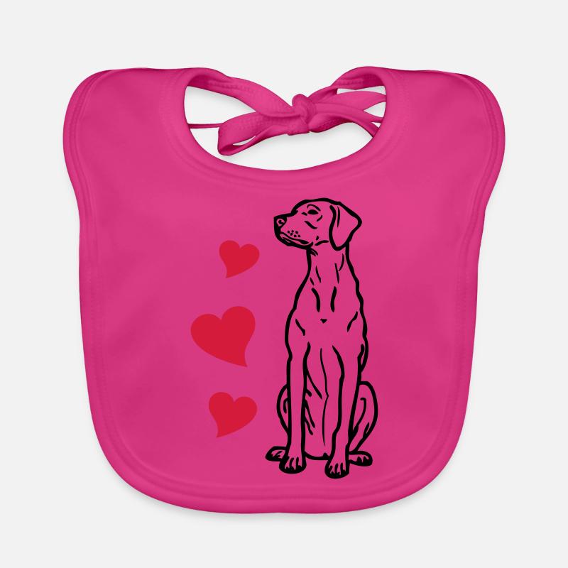 hongarianvizsla_02_3 - Bavoir bio Bébé - fuchsia
