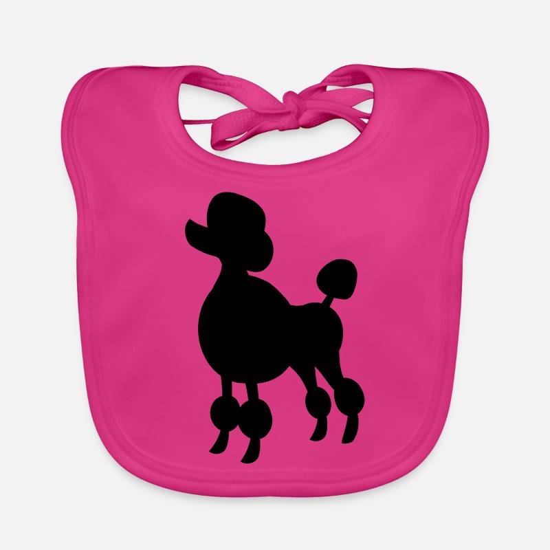 poodle - Bavoir bio Bébé - fuchsia