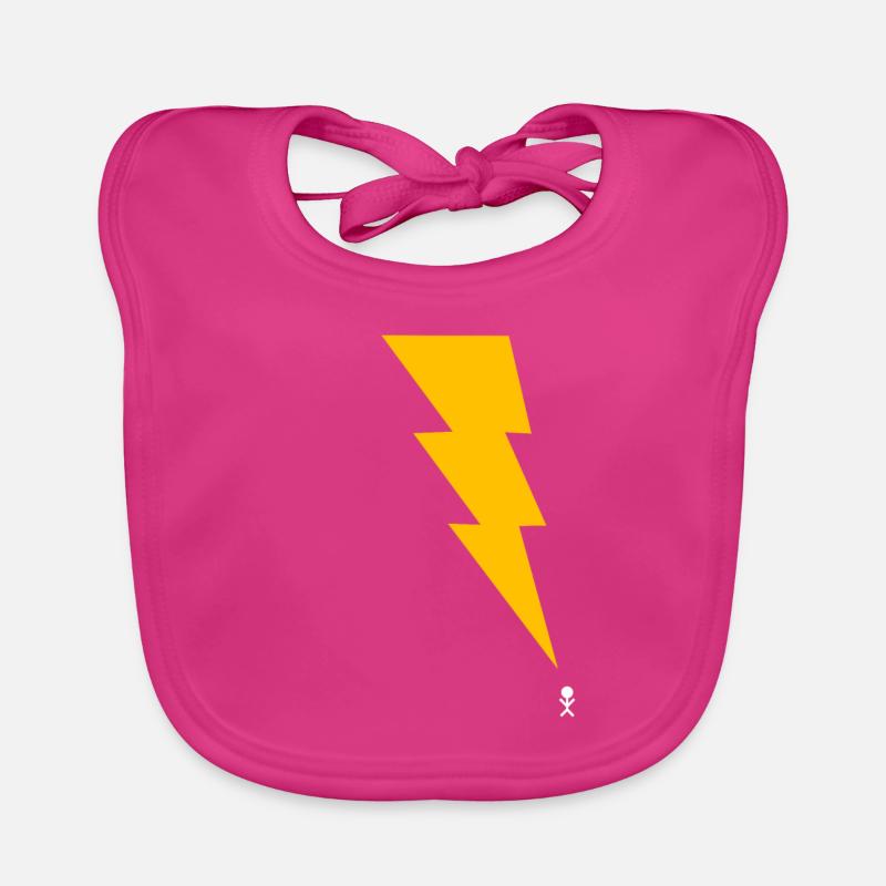 Gewitter - Blitz - Blitzschlag - Strichmännchen 2 Baby Bio-Lätzchen