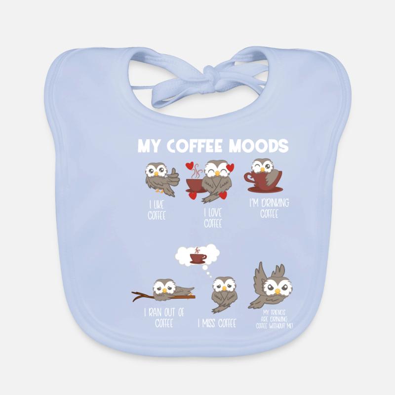 Eule - Eulen - Kaffee - Laune Baby Bio-Lätzchen