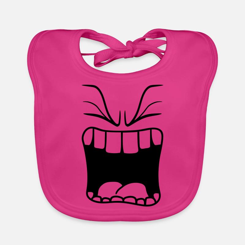 wuetend bruwen aigre bouche crier grande bouche Bavoir bio Bébé