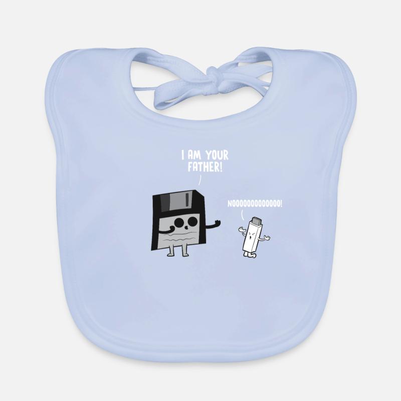 I am your Father USB flash drive and floppy disk Organic Baby Bibs