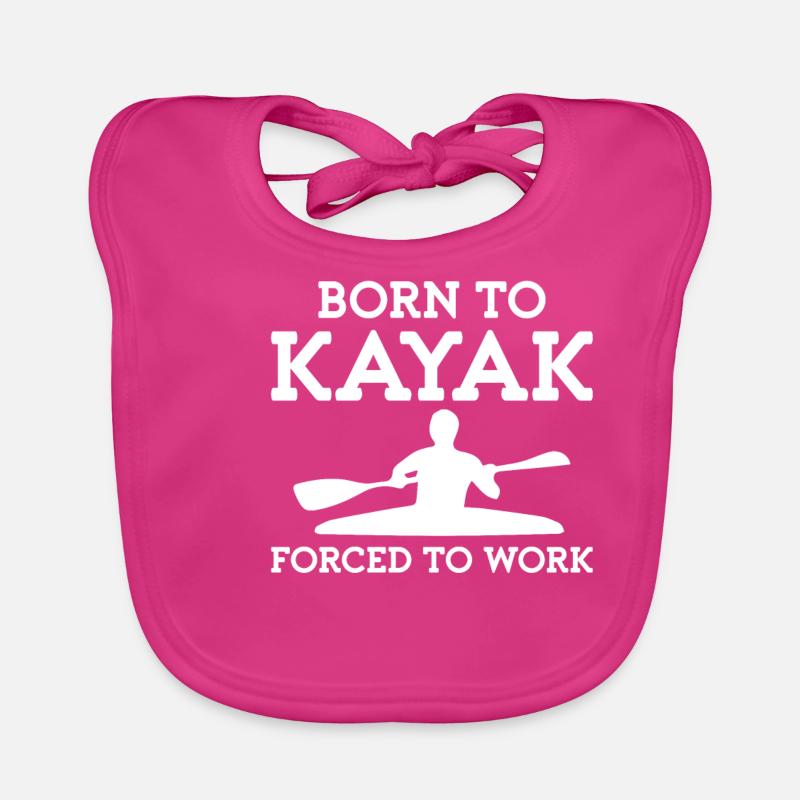 Né pour le kayak - Bavoir bio Bébé - fuchsia