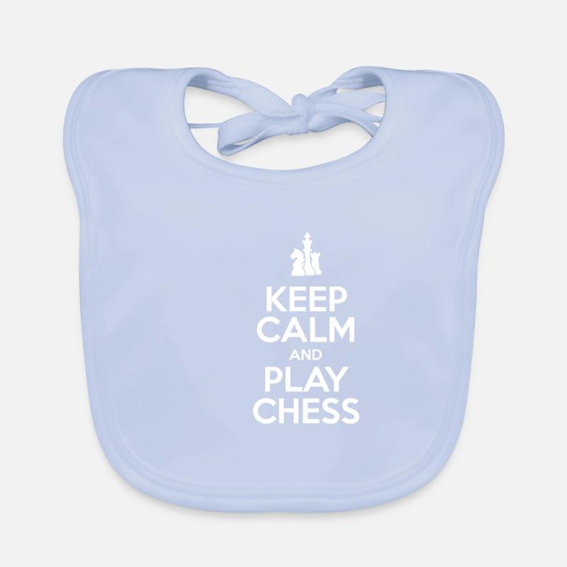 Chess - Keep calm and play Chess Organic Baby Bibs