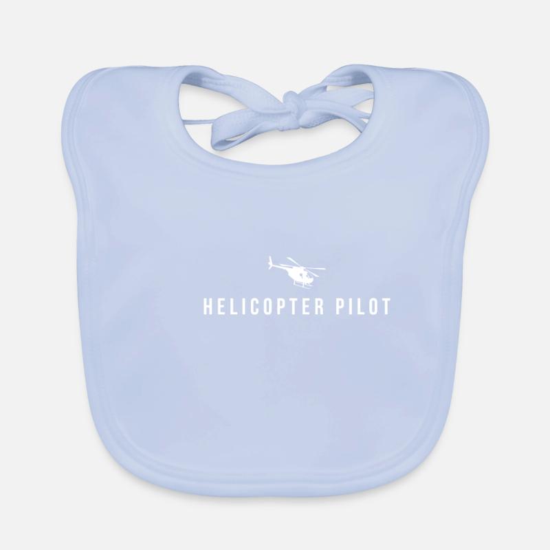 Helicopter - Helicopter Pilot Organic Baby Bibs