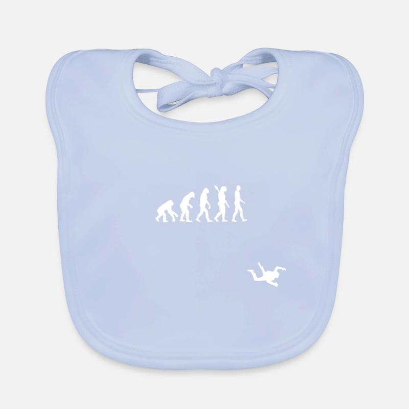 Skydiving - human evolution Organic Baby Bibs