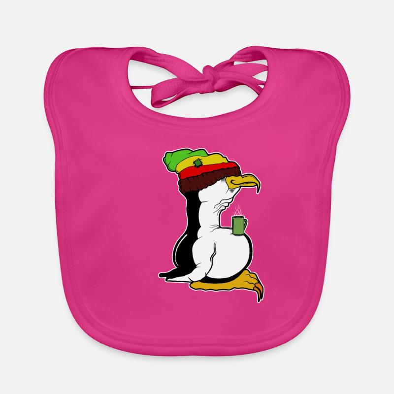 Tux Linux Pingouin Pingouin pause café maniaque Rasta Bavoir bio Bébé