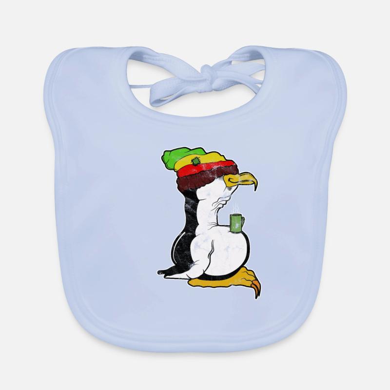 Tux Linux Penguin Coffee Break Computer Nerd Retro Organic Baby Bibs