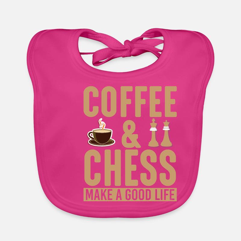 Coffee and chess Organic Baby Bibs