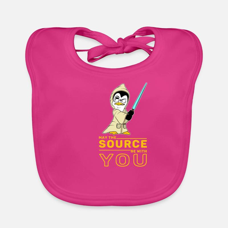 IT Nerd Linux Linux Pinguin Geek Software Engineer - Baby Bio-Lätzchen - Fuchsia