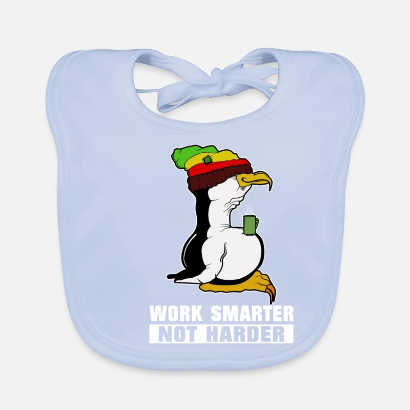 Linux penguin coffee break Rasta Informatik PC Nerd Organic Baby Bibs