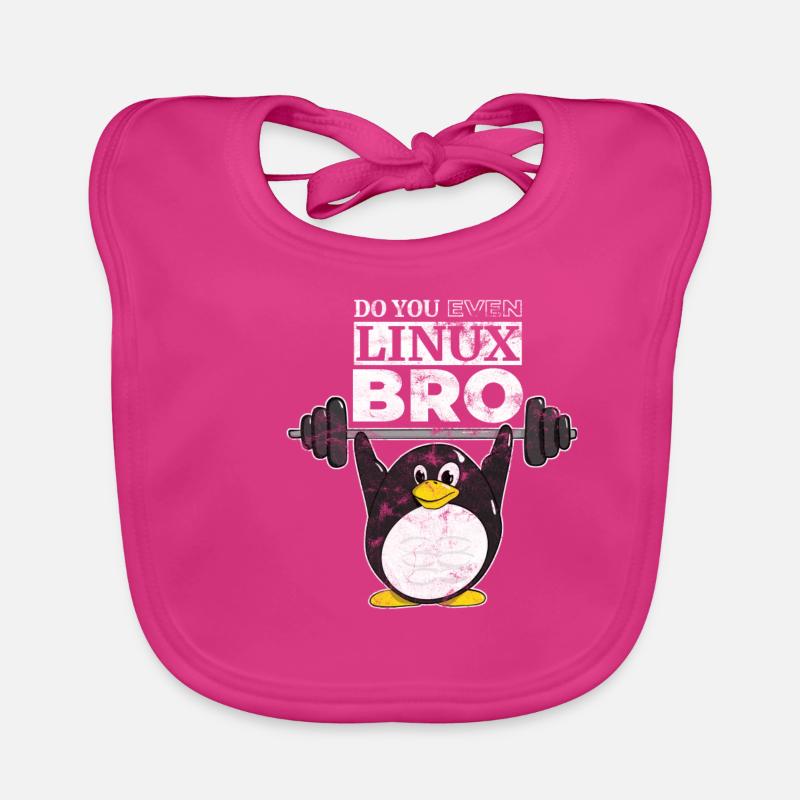 Do You Even Linux Bro Linux Pinguin hebt Gewichte Baby Bio-Lätzchen