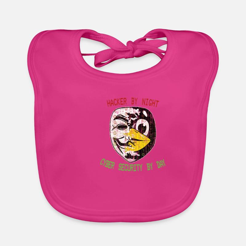 Coole Cyber Security Engineer Hacker Maske Baby Bio-Lätzchen