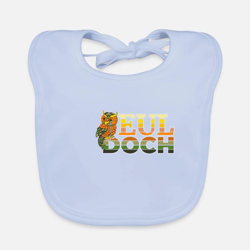 Eul Doch Retro Color Eule Baby Bio-Lätzchen