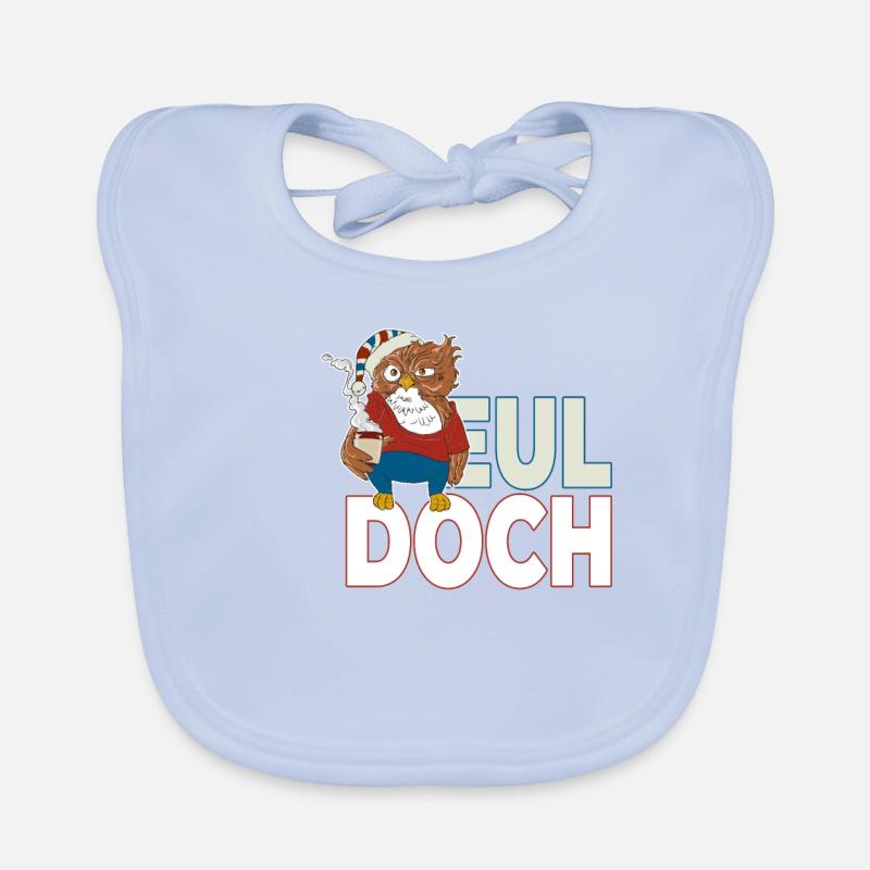 Langschläfer Eule mit Kaffee Eul Doch es ist Baby Bio-Lätzchen