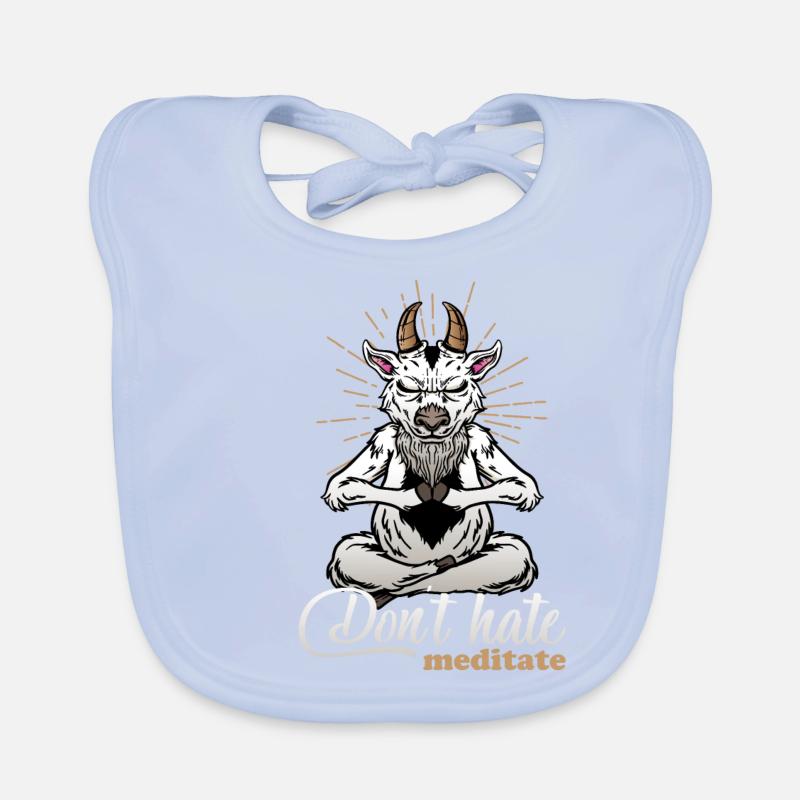 Dont Hate Meditate Postive Vibes Meditation Baby Bio-Lätzchen