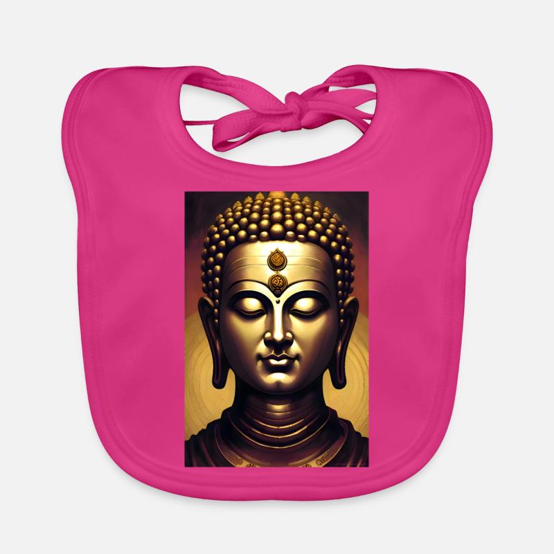 Buddha - Baby Bio-Lätzchen - Fuchsia