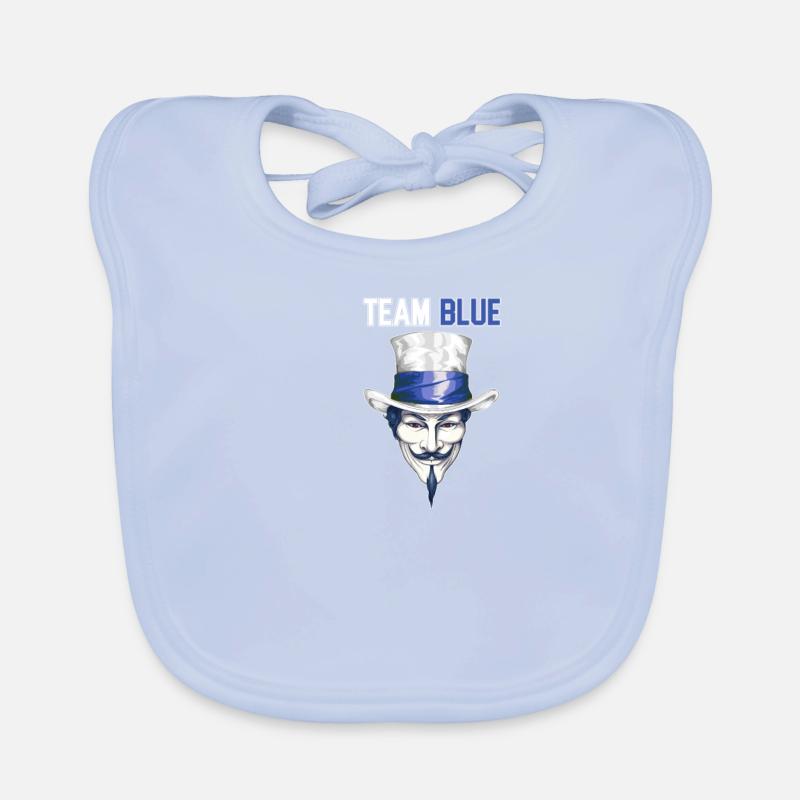 White Hat Pride: Team Blue Hackathon Icon Organic Baby Bibs